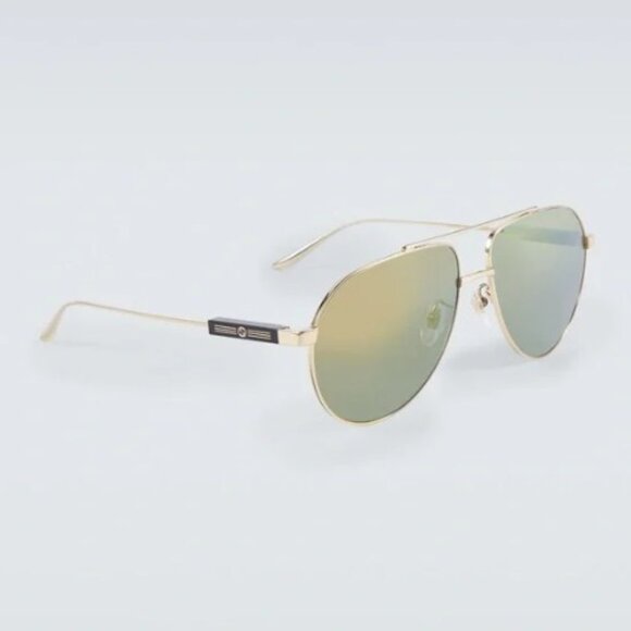 NEW GUCCI AVIATOR SUNGLASSES GUCCI GG1311S 002 GOLD UNISEX EYEWEAR - Picture 1 of 3